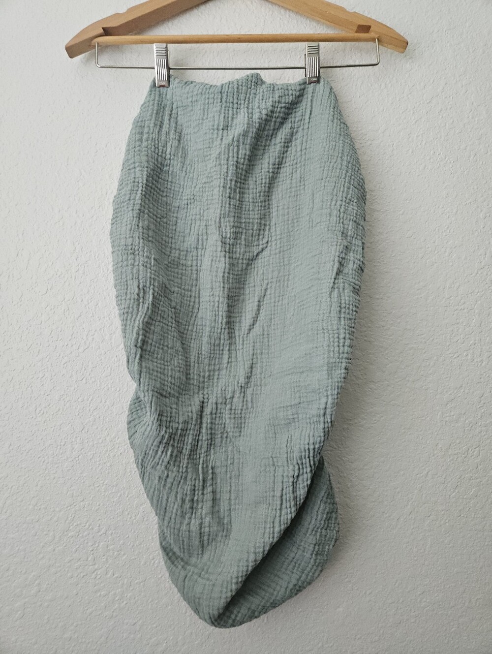 100% cotton muslin green baby bassinet sheet
